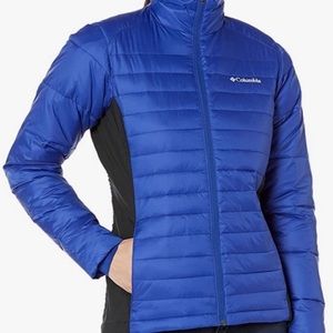 Columbia Powder Pillow Hybrid Jacket size Medium, blue